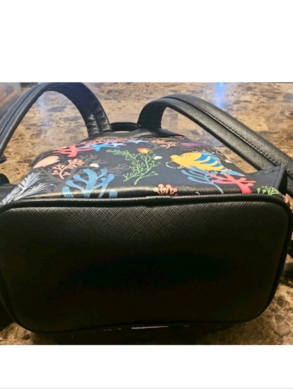 Loungefly Disney The Little Mermaid Undersea Flounder Sebastian Mini Backpack - Picture 5 of 7